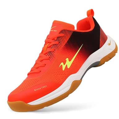cungel-Tennis-Badmintion-Pickleball-Shoes Unisex No-Slip Pickleball & Tennis Shoes | Lightweight Breathable Court Shoes for Men and Women Orange