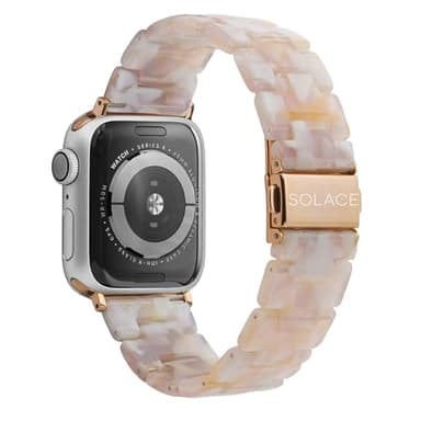 Solace Bands Lightweight Perma Watch Band - Universal Fit for Apple Watch Bands for Women & Men, iWatch Bands for 38mm 40mm 41mm 42mm 44mm 45mm 49mm Ultra, SE, Series 11 10 9 8 7 6 5-1 (Matte Solid)