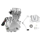 AreMOLO 200CC/250CC 4 Stroke ATV Engine, 14HP ATV Motor Engine 5-Speed Engine Single Cylinder Air Cooling Motor with Chain Cover, Manual Engine Motor Kit Forward Reverse Gearbox Set, 7500Rpm