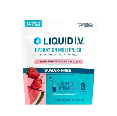 Liquid I.V.® Hydration Multiplier Sugar-Free - Strawberry Watermelon | Electrolyte Powder Drink Mix | 1 Pack (14 Servings)