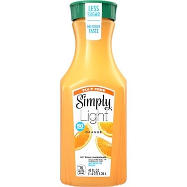 SIMPLY LIGHT ORANGE JUICE- PULP FREE, 46oz