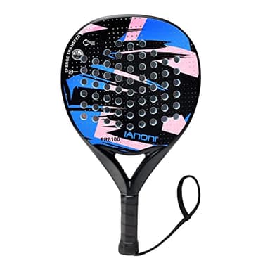 IANONI Paddle Tennis Racket Carbon Fiber Surface with EVA Memory Flex Foam Core Padel Tennis Racquets (Blue)
