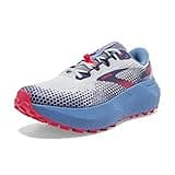 Brooks Women’s Caldera 6 Trail Running Shoe - Oyster/Blissful Blue/Pink - 9 Medium