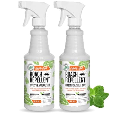 Mighty Mint Peppermint Oil Roach Repellent Spray – Natural Cockroach Killer for Indoor & Outdoor Use – Plant-Based Insect & Pest Control – 16 oz (Pack of 2)