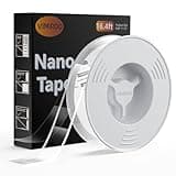 vimiroo Double Sided Tape Heavy Duty, 16.4FT Nano Tape Extra Large Clear Mounting Tape, Removable Traceless Two Sided Adhesive Tape, Strong Grip Picture Hanging Strips Adhesive Poster Carpet Tape
