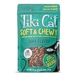 Tiki Cat Soft & Chewy Treats, Tuna Flavor, 3 Calories Per Treat with Grain-Free and No Added Gluten, 6 oz Pouch (Pack of 1)