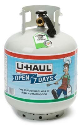 U-Haul 20 lb. Propane Tank- POL and QCC Compatible - Approx. 4.6 Gallon Propane Gas Capacity - Gauge not Included