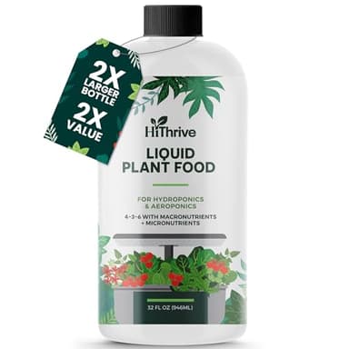 32oz Aeroponics & Hydroponics Liquid Plant Food - Up to 96 Feedings - Rich in Hydroponic Nutrients, Ideal Hydroponic Plant Food & Liquid Fertilizer for Indoor and Outdoor Hydroponics Growing Systems