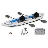 Sea Eagle 385FT Fasttrack Inflatable 12'6" 1-3 Person Touring Kayak with Rigid External keel-Smoother Paddling Experience-Light Weight (385FT Fasttrack Pro Kayak)