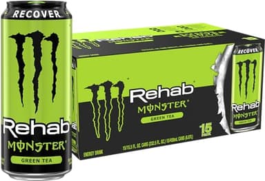 Monster Energy Rehab Green Tea + Energy, Energy Drink 15.5 Ounce