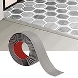 Greymond 10 Ft x 2" Floor Transition Strip Doorways, Vinyl Adhesive Laminate Flat Divider Flooring for Joining Floor Gaps, Carpet, Threshold Cover, Floor Tiles (Beige Grey)