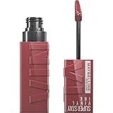 Maybelline Super Stay Vinyl Ink Longwear No-Budge Liquid Lipcolor Makeup, Highly Pigmented Color and Instant Shine, Witty, Mauve Nude Lipstick, 0.14 fl oz, 1 Count