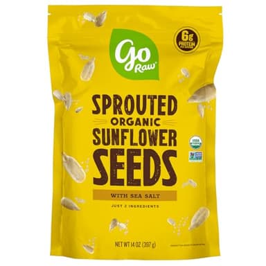 Go Raw Organic Sprouted Sunflower Seeds, 14 oz, Sea Salted, Keto, Kosher, Superfood