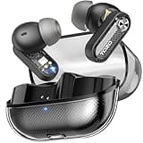 TOZO Hybrid Active Noise Cancelling Wireless Earbuds, 10mm Drivers Deep Bass Stereo Sound, 4 Mics Smart ENC AI Calls, 32 EQ Customization via App, Bluetooth 5.4 Headphones, Crystal Case Design