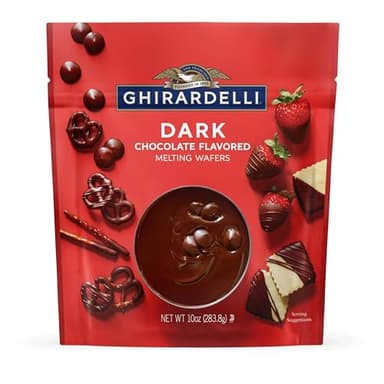 GHIRARDELLI Dark Chocolate Flavored Melting Wafers, 10 oz Bag – Rich Chocolate Candy Melts for Dipping, Coating, Molding & Baking
