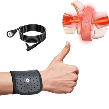 Grounding Wrist Strap with 15 Ft Black Grounding Cord,Grounding Bracelet for Improves Sleep,Pain Relief