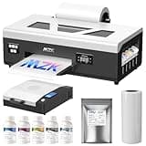 MZK A4 DTF Printer L805 T-Shirt Transfer Printer Direct to Film with White Ink Circulatory,Semi-Automatic Cleaning Systemfor DIY Direct Print T-Shirts, Hoodie, Fabrics,Upgrade Software
