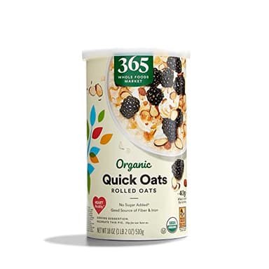 365 by Whole Foods Market, Organic Rolled Quick Oats, 18 Ounce
