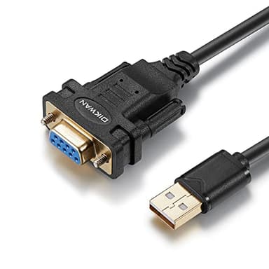OIKWAN USB to RS232 Serial Adapter with FTDI Chipset - USB 2.0 to Female DB9 Serial Cable for Windows and Mac (6ft)