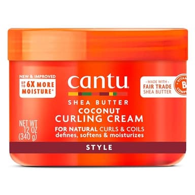 Cantu Coconut Curling Cream with Shea Butter for Natural Hair, 12 oz