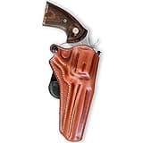 Premium Leather OWB Paddle Holster Open Top Fits Colt Python 357 Magnum Revolver 6" BBL, Right Hand Draw, Brown Color #1306#