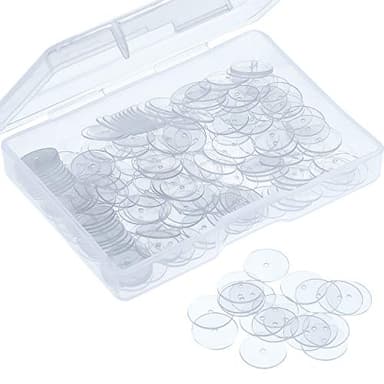 WILLBOND 200 Pcs Clear Disc Pads to Stabilize Earrings, Plastic Discs for Earring Backs