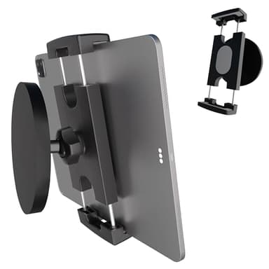 VasSmtCPH Magnetic Tablet Holder Fridge Tablet Mount for Cabinet Whiteboard Gym Warehouse and More fits 4.7-12.9 inch Phones and Tablets, 360°Adjustable 3.5" Magnetic Base