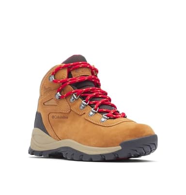 Columbia Womens Newton Ridge Plus Waterproof Amped, Elk/Mountain Red, 8