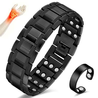 Cigmag 3X Copper Bracelet for Men Triple Ultra Strength Magnets Pure Copper Magnetic Bracelet & Ring Set with Adjustable Sizing Tool