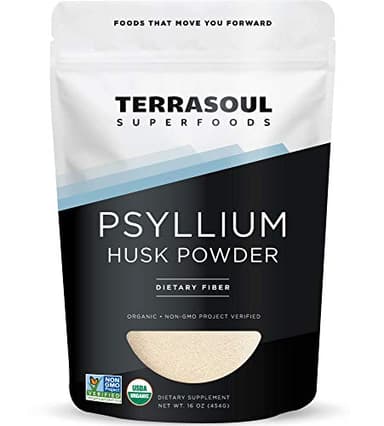 Terrasoul Superfoods Organic Psyllium Husk Powder, 1 Lb - Superfine Texture | 99% Purity | Perfect for Gluten-Free Baking | No Purple Breads