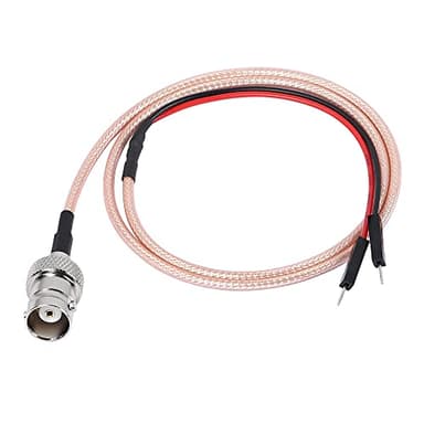 XMSJSIY BNC Female to Dupont Male Wire Test Leads Cable Connector Adapter Extension Wire (Red+Black)-1 pcs (Female to Male)