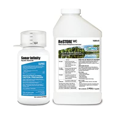 Proactive Aquatic Treatment Kit - Systemic Herbicide & Nutrient Binder for Lasting Clarity (Sonar Infinity + Restore WC)