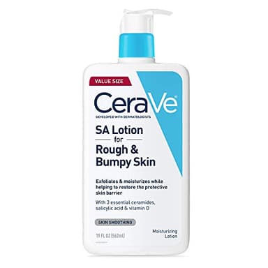 CeraVe SA Lotion for Rough & Bumpy Skin, Vitamin D, Hyaluronic Acid, Lactic Acid, Niacinamide & Salicylic Acid, Gentle Exfoliating Rough And Bumpy Skin Lotion, 19 Ounce