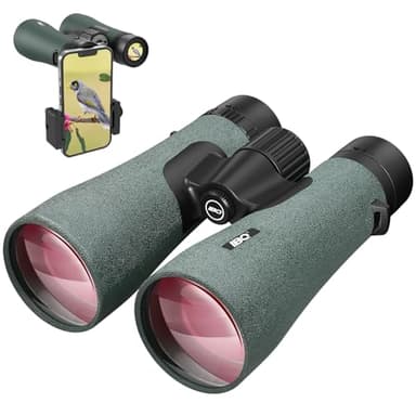 12x50 UHD Binoculars for Adults High Powered with Upgraded Phone Adapter - Large View, Lightweight, IPX7 Waterproof, BAK4 Prism - Binoculars for Hunting Bird Watching Cruise
