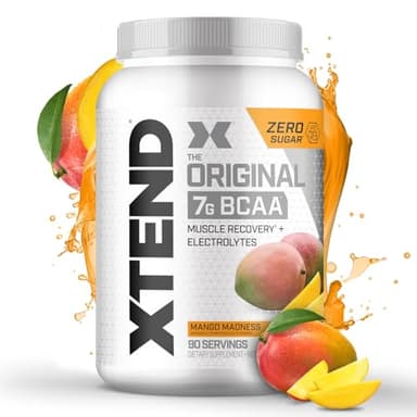 XTEND Original BCAA Powder Mango Madness | Sugar Free Post Workout Muscle Recovery Drink with Amino Acids | 7g BCAAs for Men & Women | 90 Servings