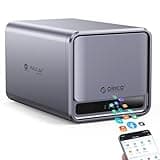 ORICO 2 Bay NAS Storage and Private Cloud, Networkable Enclosure with APP-Connected for Family, Samba & DLNA Protocol, 4-Core CPU, 2GB RAM DDR4, Hardware RAID(Diskless) - TS200