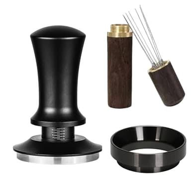 Ardame 54mm Espresso Tamper Set Espresso Accessories Kit with Adjustable Spring-Loaded Tamper, Stainless Steel WDT Tool and Magnetic Dosing Funnel for 54 mm Portafilters