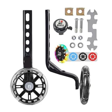 Tayizoo Training Wheels for Bike,Compatible for Bikes of 12/14/16/18/20 Inch,Flash Mute Wheel,1 Pair