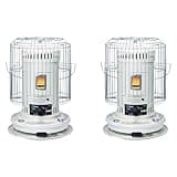 Sengoku KeroHeat Efficient Indoor Outdoor Portable Travel Convection Kerosene Space Heater with Automatic Safety Shut Off, 23,500 BTU, 2 Pack, White