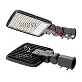 2Pack 200W LED Parking Lot Lighting 30000LM 5000K LED Pole Lights Outdoor with Dusk to Dawn, LED Parking Lot Lights Outdoor Pole Mount-5Year Warranty (Coverage: 55~75Ft at Height:25~35Ft)
