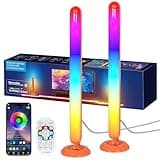 Smart LED Light Bars, Borllyem TVLEDICWW TV Backlight High Brightness with Double Light Beads, App Control, RF Remote, Music Syncing 47Modes for Room Decoration (USB Without Adapter) Orange Shell