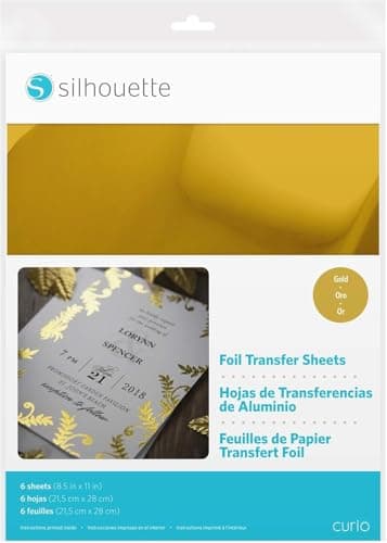 Silhouette 8.5"X11" Foil Transfer Sheets 6/Pkg - Gold