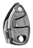 PETZL GRIGRI + Belay Device with Cam-Assisted Blocking and Anti-Panic Handle, Suitable for Learners and Intensive Use - Grey