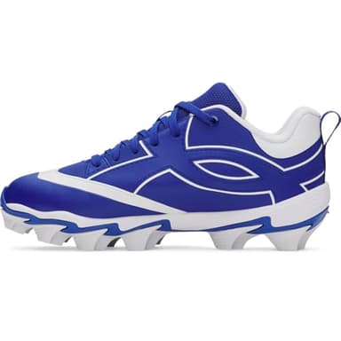 Under Armour Boys' Leadof Icon Low RM JR Baseball Cleats, (400) Royal/Royal/Black, 1.5, US