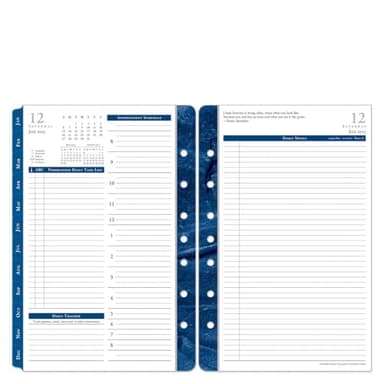 FranklinCovey - Monticello Planner Refill | Two Pages Per Day Ring-Bound (Classic, Jan 2026 - Dec 2026)