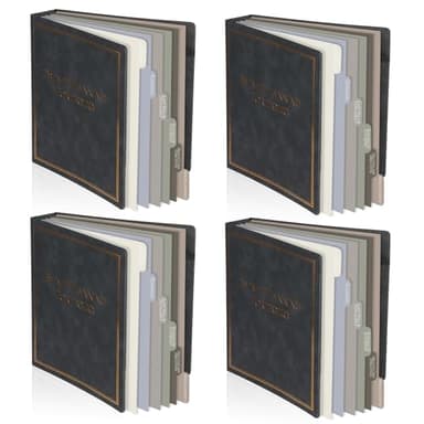 chiazllta 4 Pcs Estate Planning Portfolio Binder with Index Tab Divider When I Die Organizer Binder End of Life Planner Organizing Will Trusts Powers of Attorney Final Wishes PU Leather 3 Ring (Black)