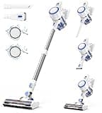 KRBORO Cordless Vacuum Cleaner, 180W Stick Vacuum with 45 Mins Runtime, 2 Suction Modes, Anti-Tangle Brush Head,Vacuum Cleaner for Home