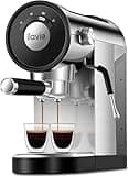 ILAVIE 20Bar Espresso Coffee Machine, Espresso Maker with Steamer for Cappuccino, Latte, Espresso Machine for Home Use, 900ml Removable Water Tank, Stainless Steel