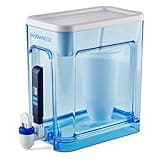 ZeroWater 22-Cup Ready-Read 5-Stage Water Filter Pitcher Dispenser with 5-Stage 0 TDS Zero Water Filter – IAPMO Certified to Reduce Metals, Chlorine, Lead, Chromium, and Forever Chemicals PFOA/PFOS