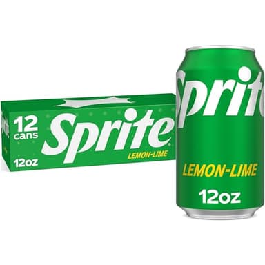 Sprite Lemon Lime Soda Soft Drinks, 12 fl oz, 12 Pack,Cans